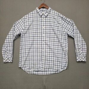 California Men's Blue Check Long Sleeve Button Up‎ Shirt/Flannel Size XL